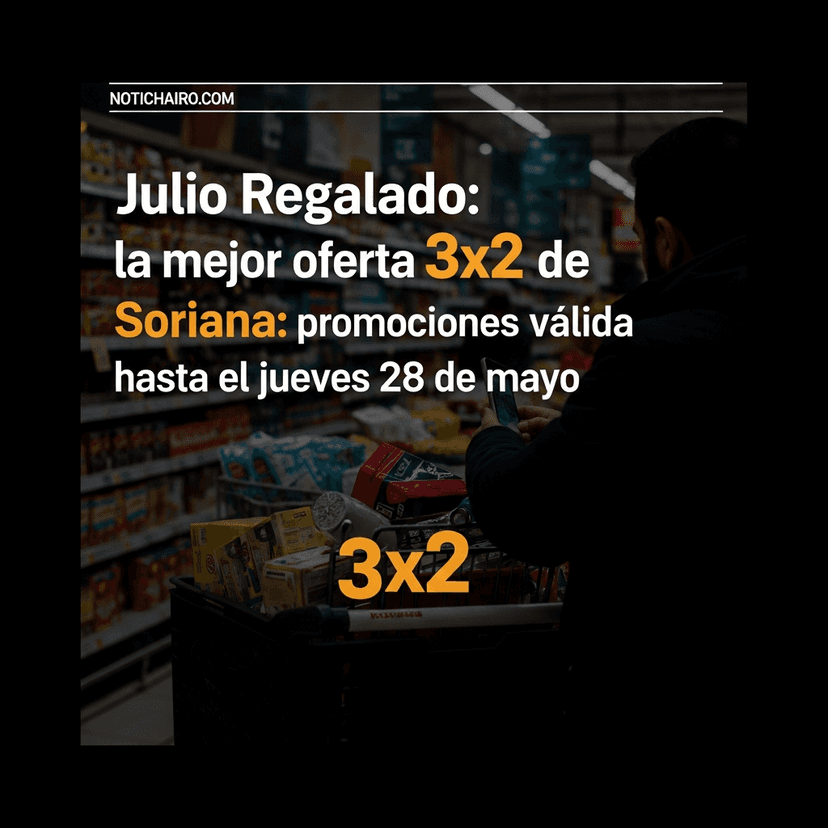 Julio Regalado: la mejor oferta 3x2 de Soriana: promociones valida hasta el jueves 28 de mayo