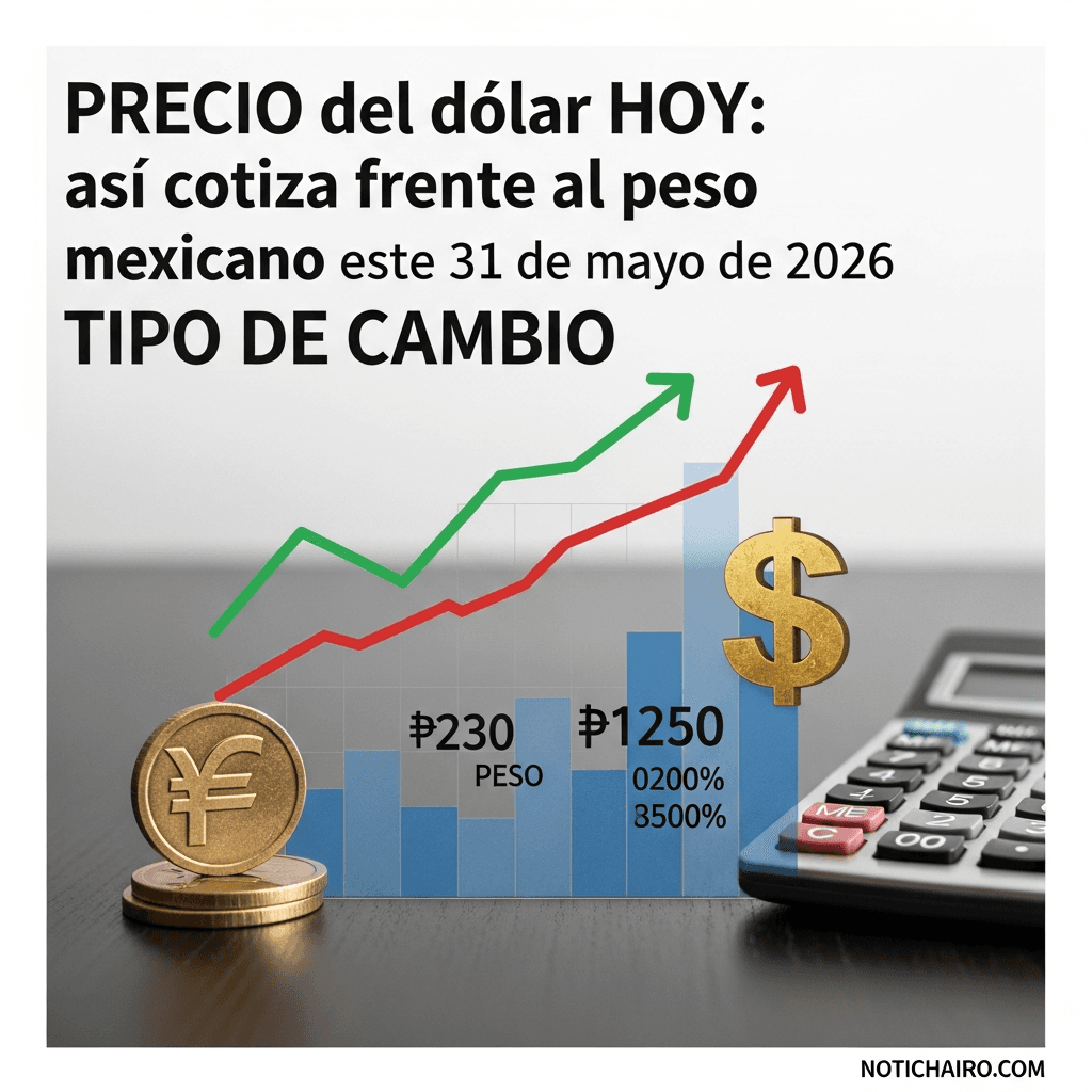 PRECIO del dólar HOY: así cotiza frente al peso mexicano este 31 de mayo de 2026 | TIPO DE CAMBIO