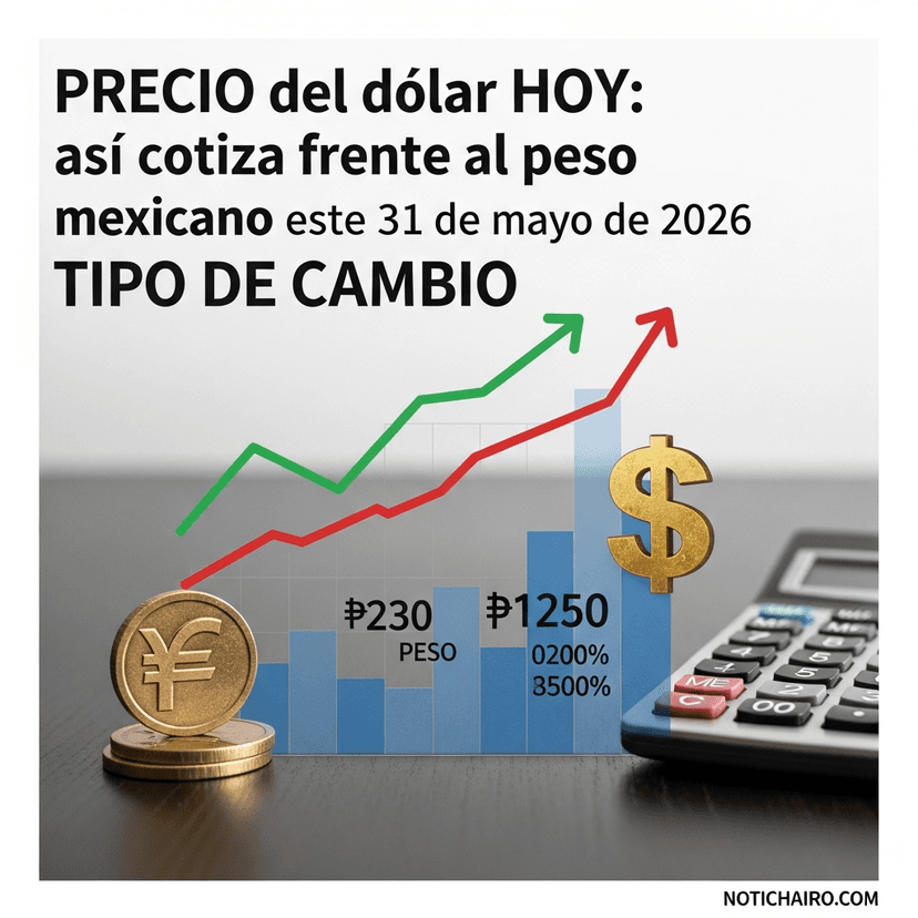 PRECIO del dólar HOY: así cotiza frente al peso mexicano este 31 de mayo de 2026 | TIPO DE CAMBIO