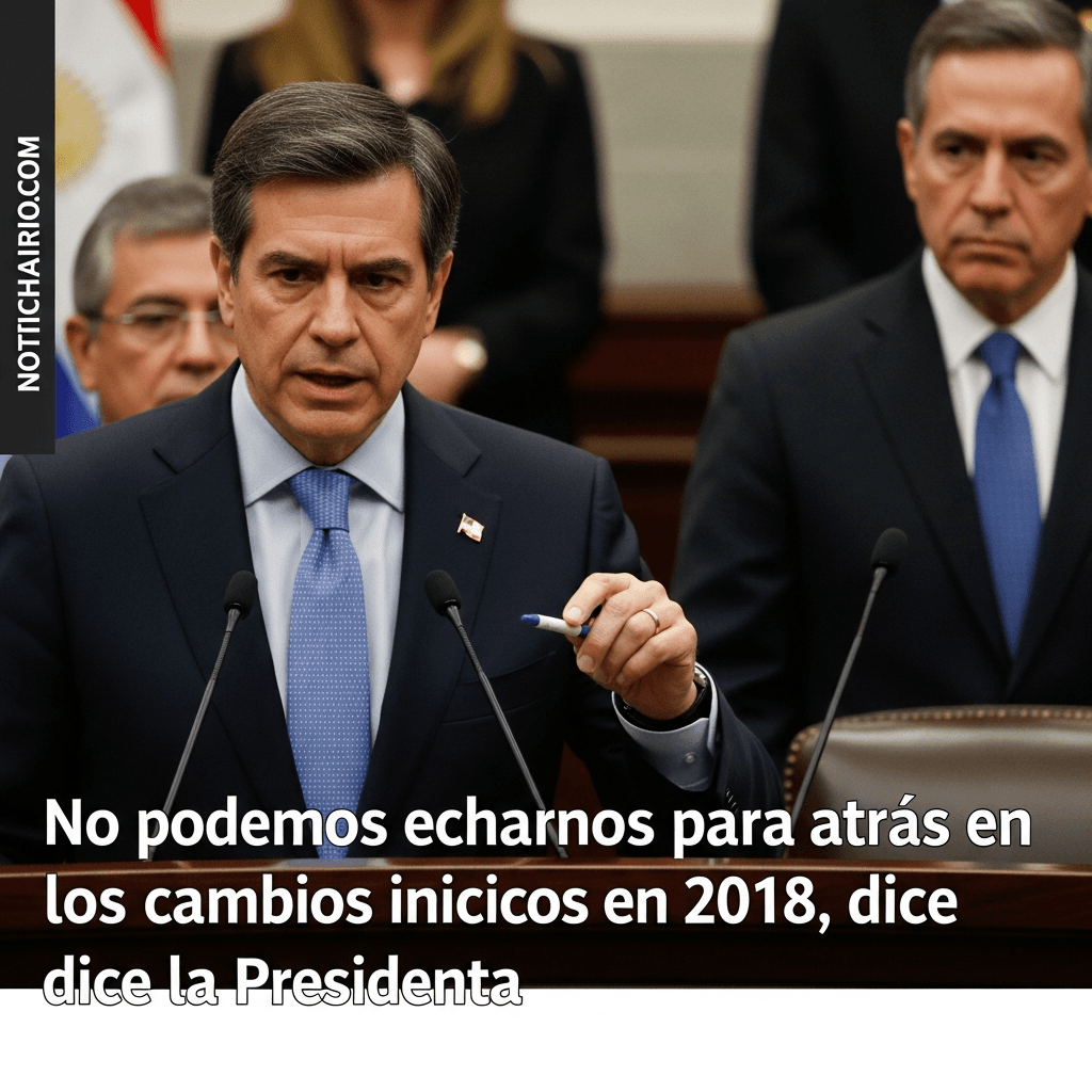 No podemos echarnos para atrás en los cambios iniciados en 2018, dice la Presidenta