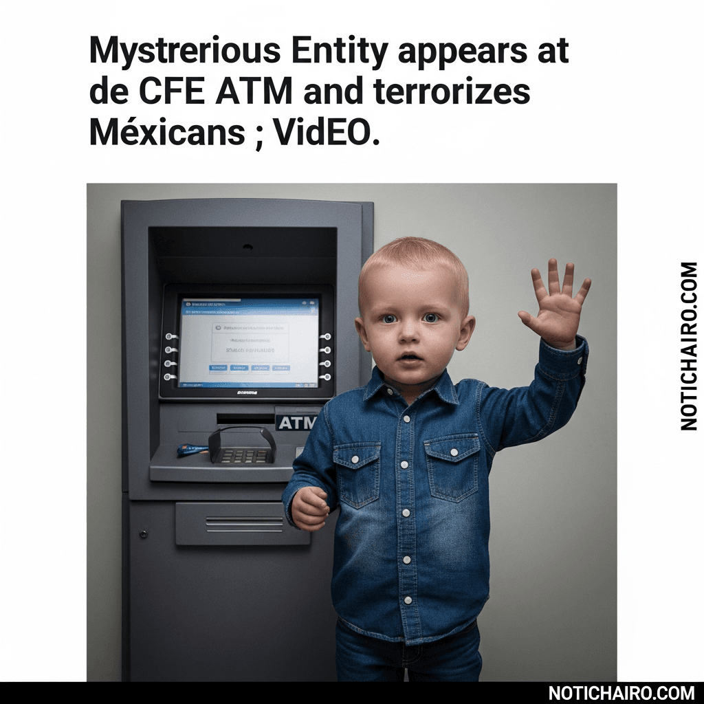 Misteriosa ENTIDAD con forma de niño se aparece en un cajero automático de CFE y aterroriza a mexicanos | VIDEO