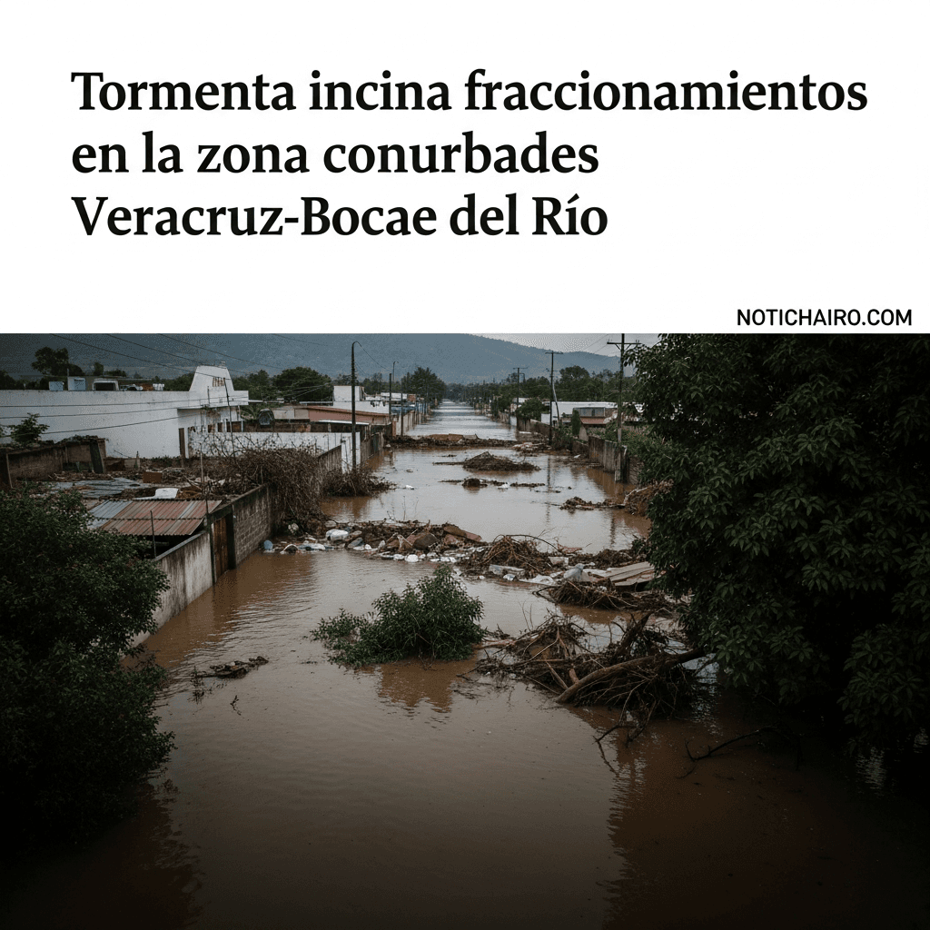 Tormenta inunda fraccionamientos en la zona conurbada Veracruz-Boca del Río