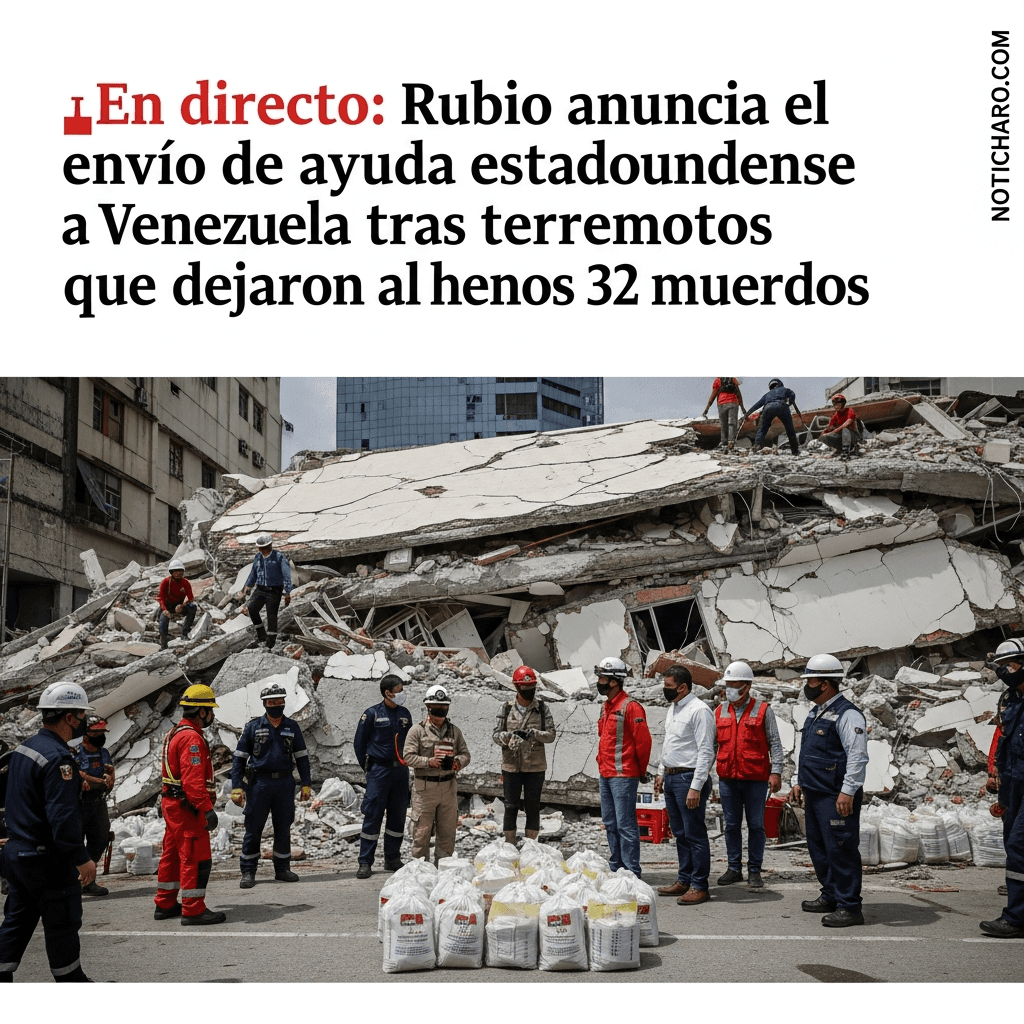 🔴 En directo: Rubio anuncia el envío de ayuda estadounidense a Venezuela tras terremotos que dejaron al menos 32 muertos