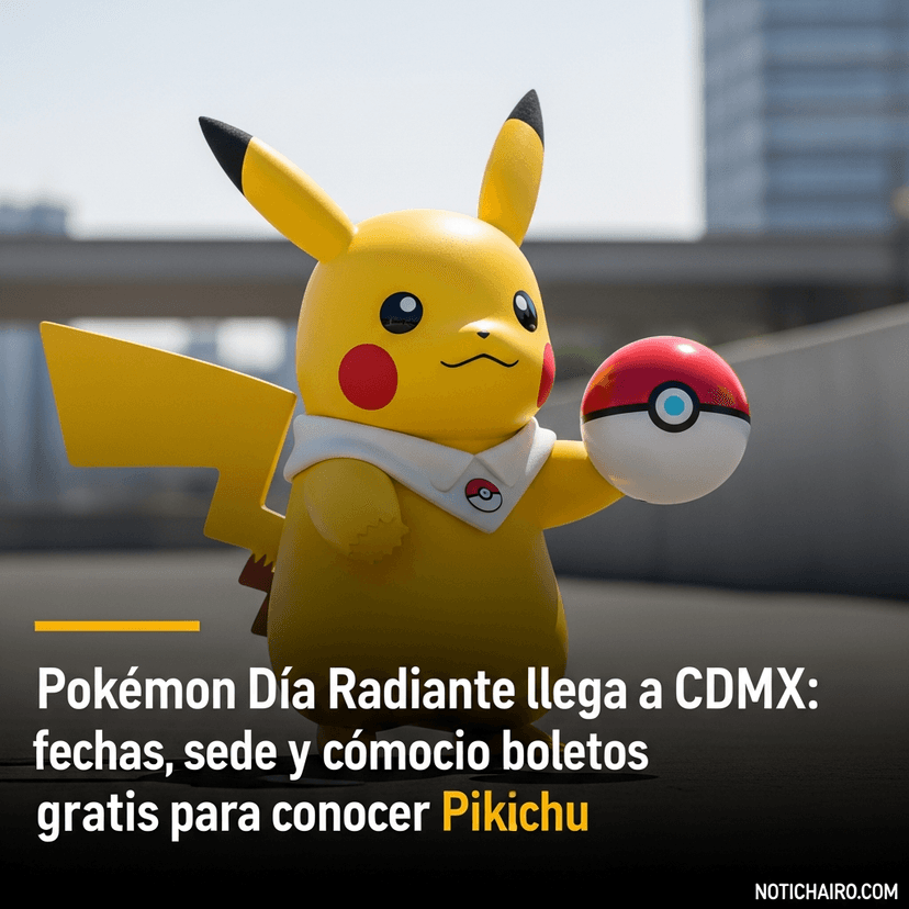 Pokémon Día Radiante llega a CDMX: fechas, sede y cómo conseguir boletos gratis para conocer a Pikachu