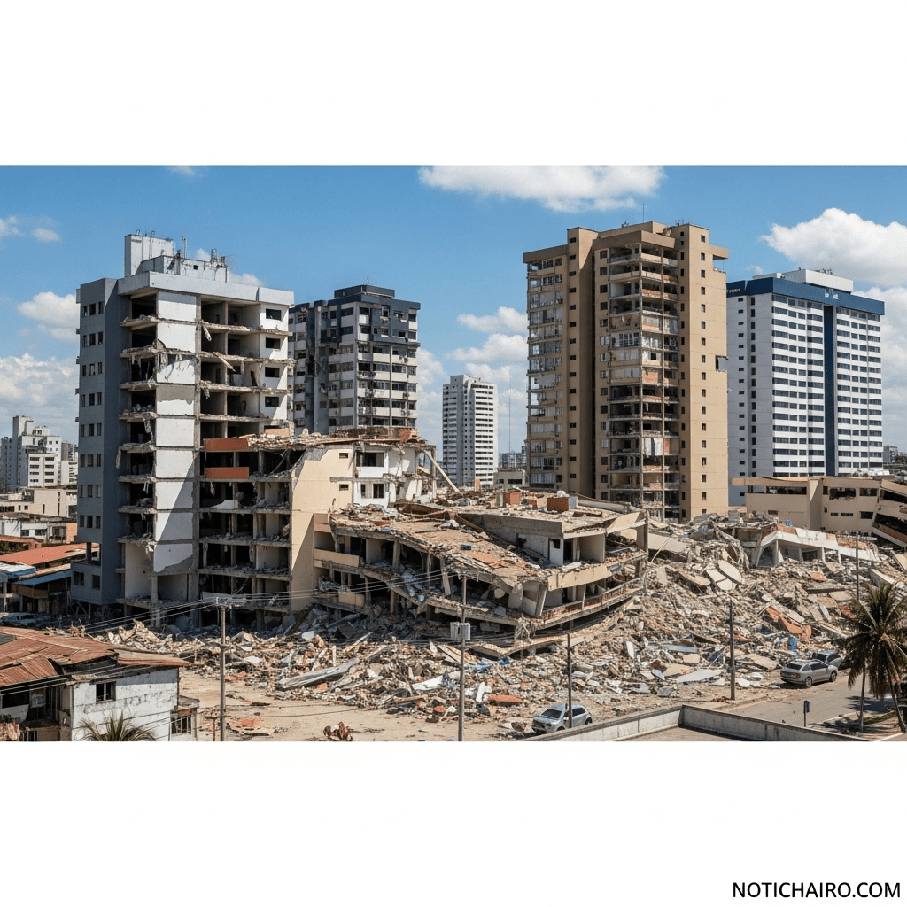 Nuevo IMPRESIONANTE video de doble terremoto en Venezuela; edificios no duraron ni 7 segundos de pie