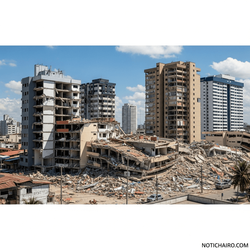Nuevo IMPRESIONANTE video de doble terremoto en Venezuela; edificios no duraron ni 7 segundos de pie