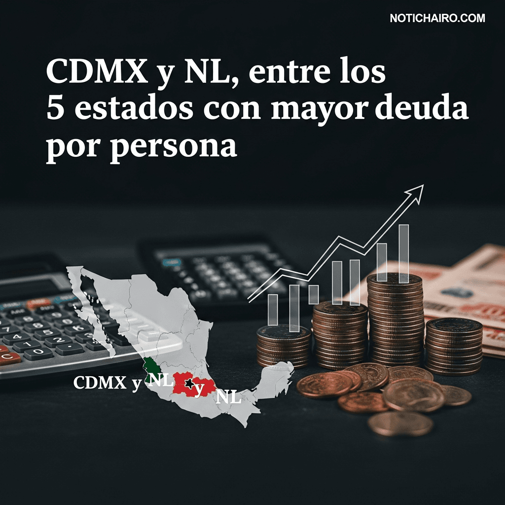 CDMX y NL, entre los 5 estados con mayor deuda por persona
