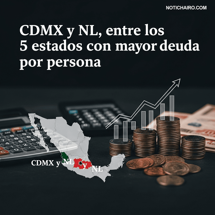 CDMX y NL, entre los 5 estados con mayor deuda por persona