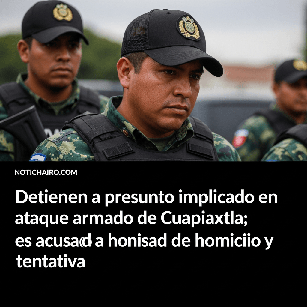 Detienen a presunto implicado en ataque armado de Cuapiaxtla; es acusado de homicidio y tentativa