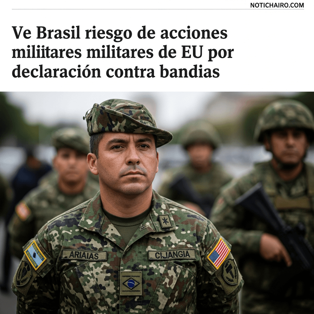 Ve Brasil riesgo de acciones militares de EU por declaración contra bandas