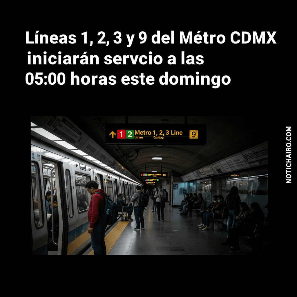 Líneas 1, 2, 3 y 9 del Metro CDMX iniciarán servicio a las 05:00 horas este domingo
