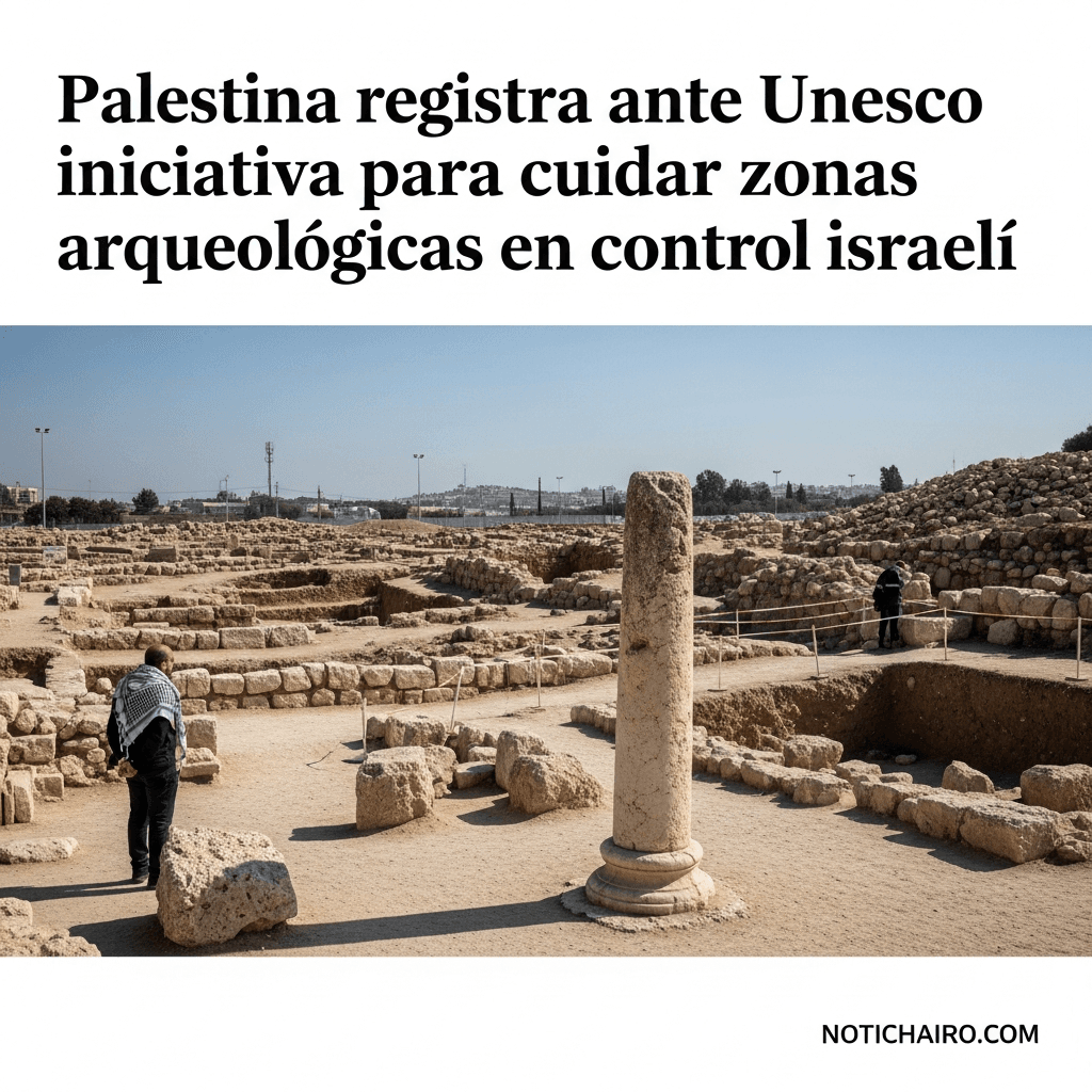Palestina registra ante Unesco iniciativa para cuidar zonas arqueológicas en control israelí