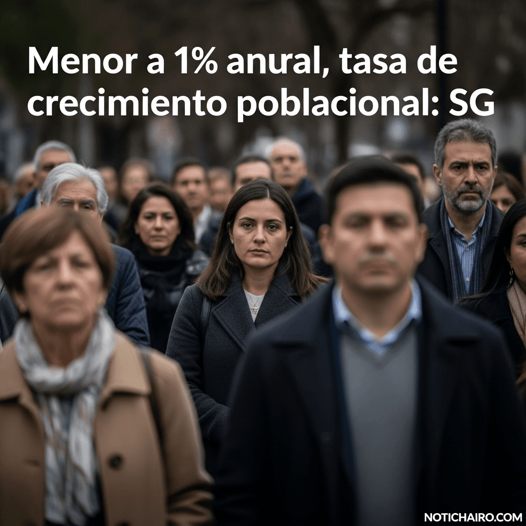 Menor a 1% anual, tasa de crecimiento poblacional: SG
