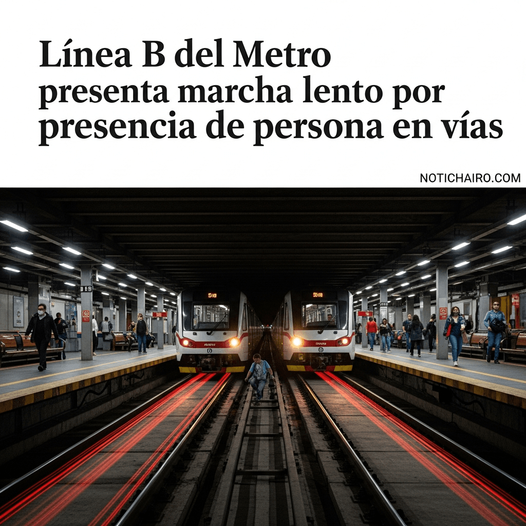 Línea B del Metro presenta marcha lenta por presencia de persona en vías