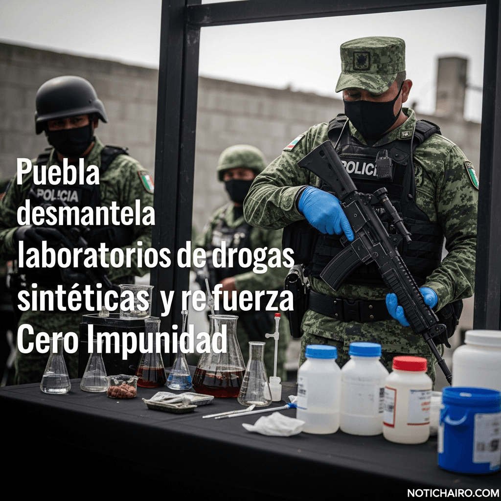 Puebla desmantela laboratorios de drogas sintéticas y refuerza estrategia Cero Impunidad