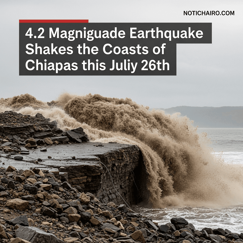 Sismo de magnitud 4.2 sacude las costas de Chiapas este 26 de julio