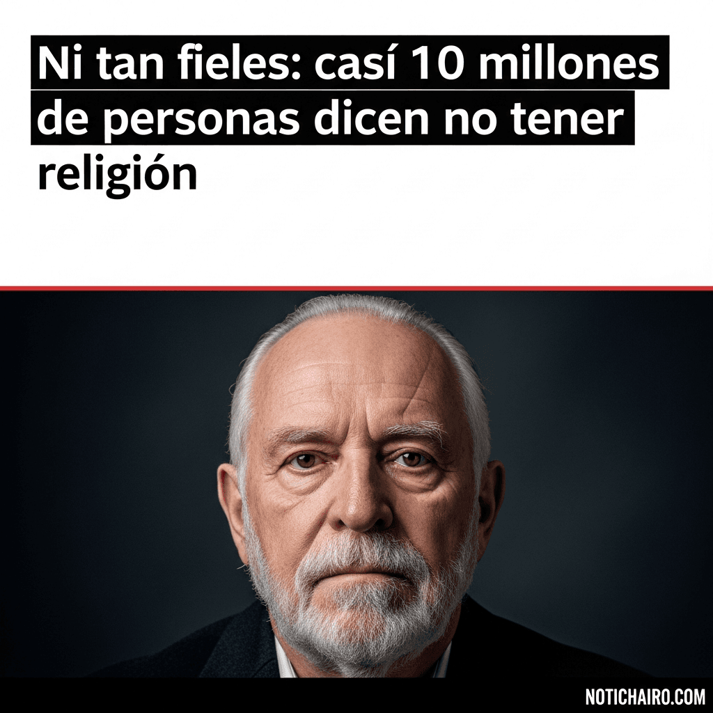 Ni tan fieles: casi 10 millones de personas dicen no tener religión