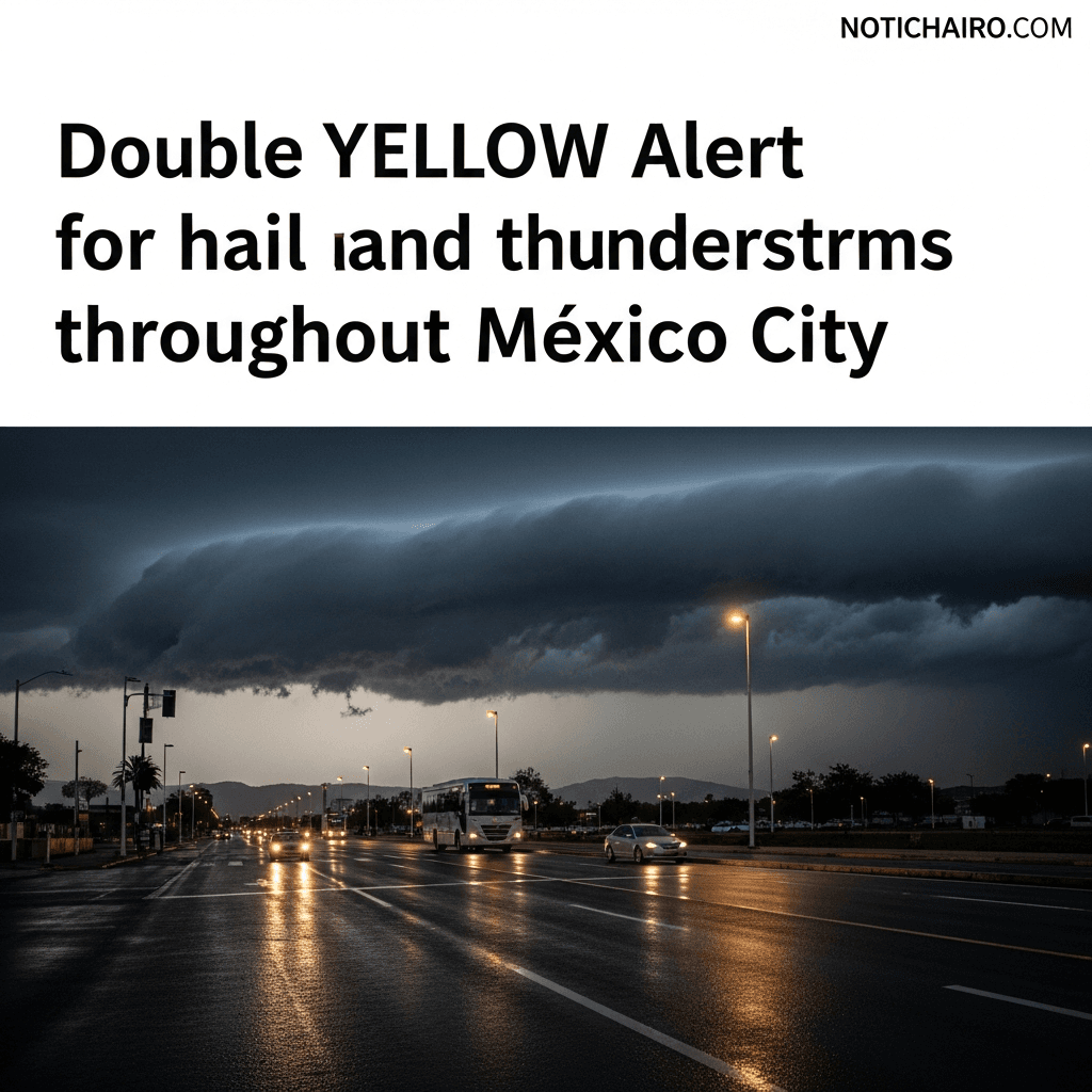 Activan doble alerta AMARILLA por granizo y tormentas eléctricas para toda la CDMX