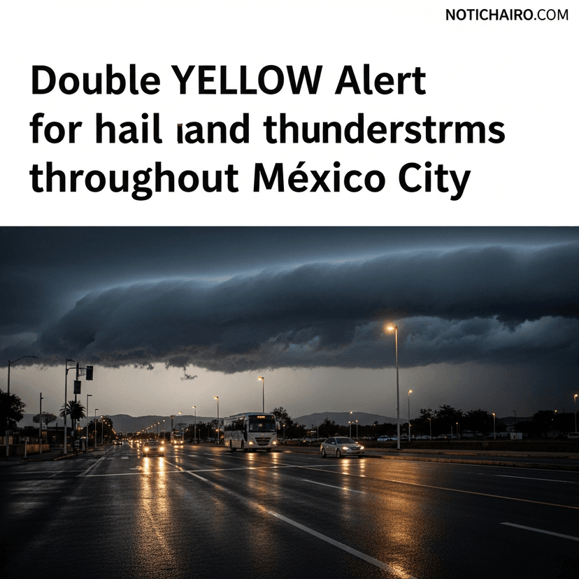 Activan doble alerta AMARILLA por granizo y tormentas eléctricas para toda la CDMX