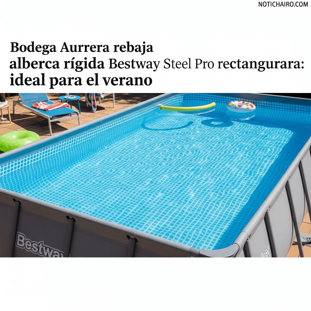 Bodega Aurrera rebaja alberca rígida Bestway Steel pro rectangular: ideal para el verano