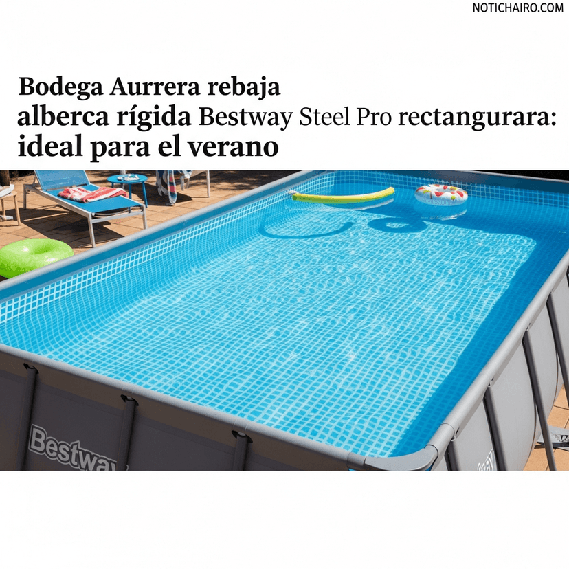 Bodega Aurrera rebaja alberca rígida Bestway Steel pro rectangular: ideal para el verano