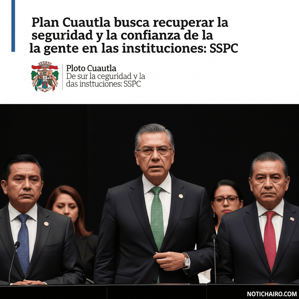 Plan Cuautla busca recuperar la seguridad y la confianza de la gente en las instituciones: SSPC