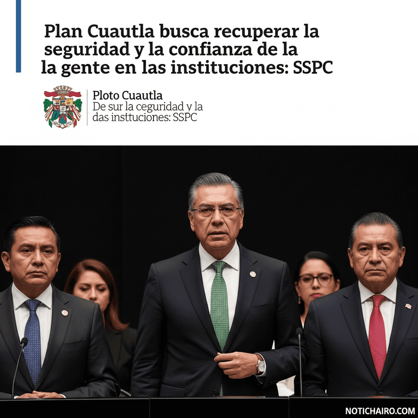 Plan Cuautla busca recuperar la seguridad y la confianza de la gente en las instituciones: SSPC