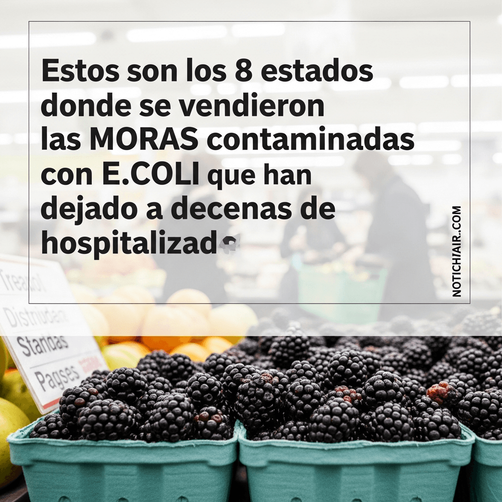 Estos son los 8 estados donde se vendieron las MORAS contaminadas con E.COLI que han dejado a decenas de hospitalizados