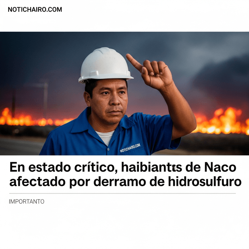 En estado crítico, habitante de Naco afectado por derrame de hidrosulfuro