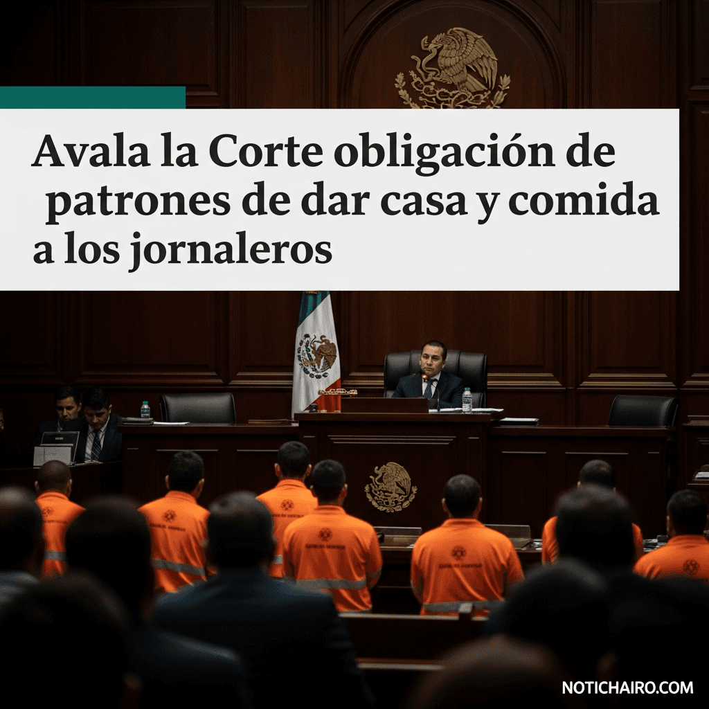 Avala la Corte obligación de patrones de dar casa y comida a los jornaleros