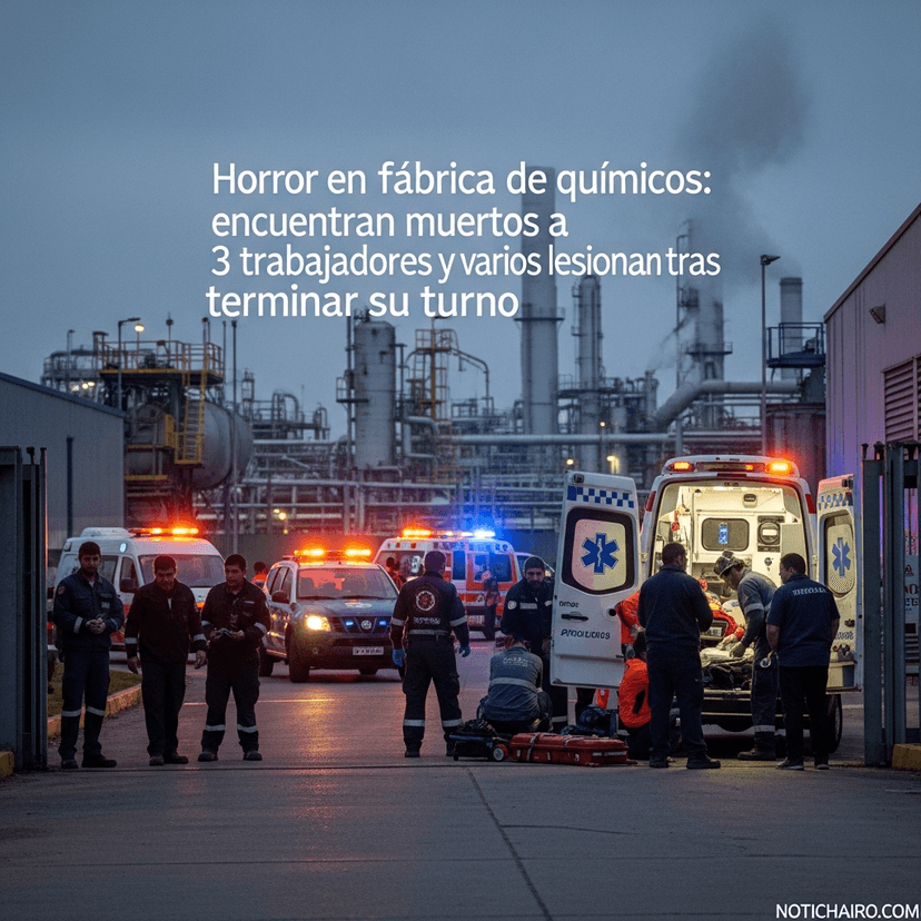 Horror en fábrica de químicos: encuentran muertos a 3 trabajadores y varios lesionados tras terminar su turno