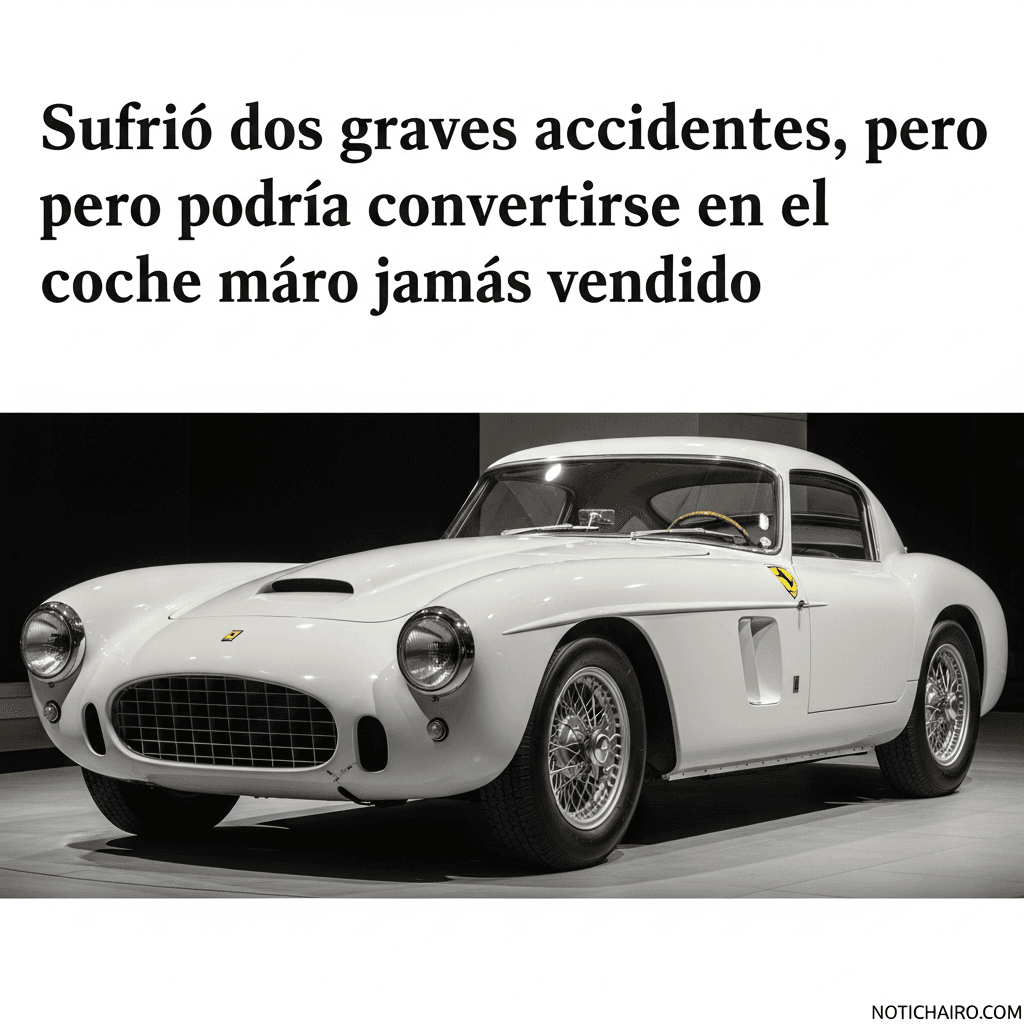Sufrió dos graves accidentes, pero podría convertirse en el coche más caro jamás vendido