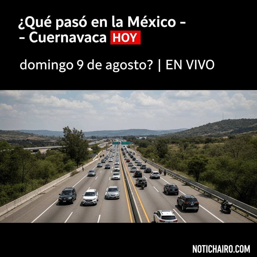 ¿Qué pasó en la México - Cuernavaca HOY domingo 9 de agosto? | EN VIVO