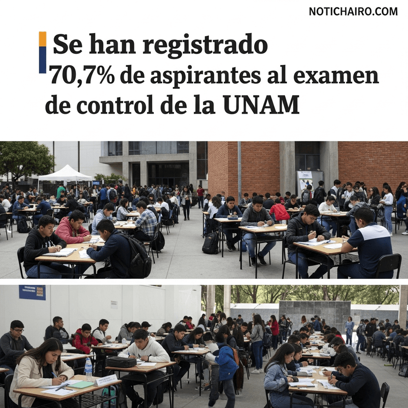 Se han registrado 70.7% de aspirantes al examen de control de la UNAM