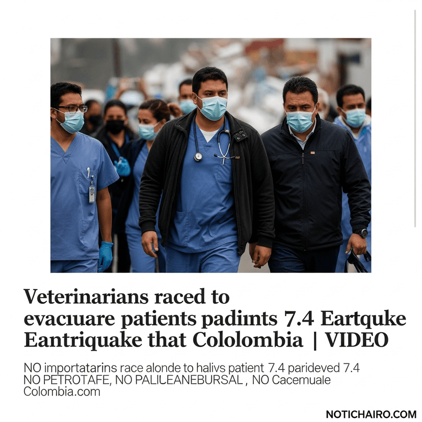 Veterinarios corrieron para evacuar a pacientes en mitad del sismo de 7.4 que sacudió a Colombia | VIDEO