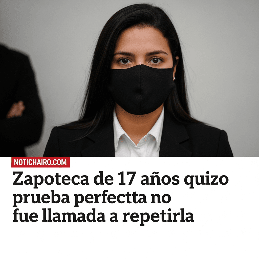 Zapoteca de 17 años que hizo prueba perfecta no fue llamada a repetirla