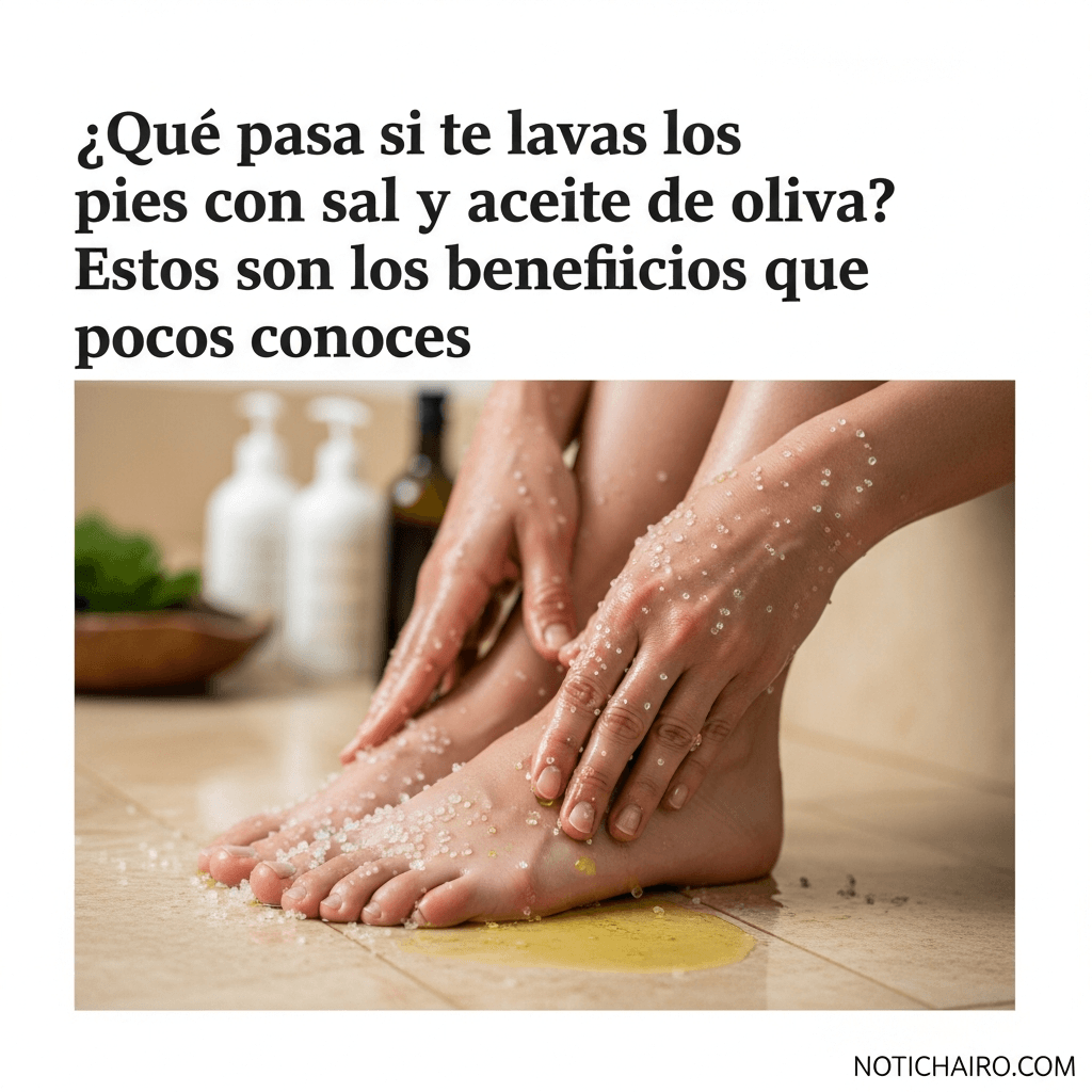 ¿Qué pasa si te lavas los pies con sal y aceite de oliva? Estos son los beneficios que pocos conocen