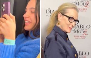 ¡Al estilo Miranda Priestly! La reacción de Meryl Streep a fan que usó un suéter azul en la alfombra roja de CDMX | VIDEO