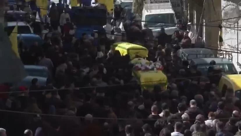 Ataques aéreos israelíes y tensión en Líbano: funeral masivo en Nabichit