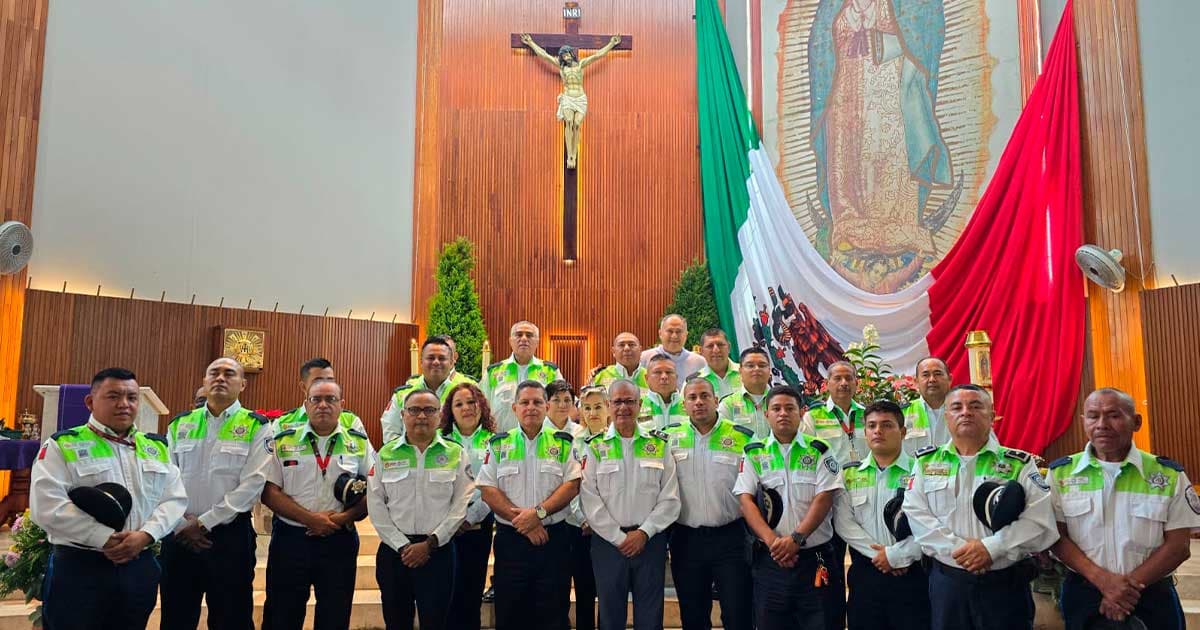 Celebran Día del Agente de Tránsito con una misa en su honor