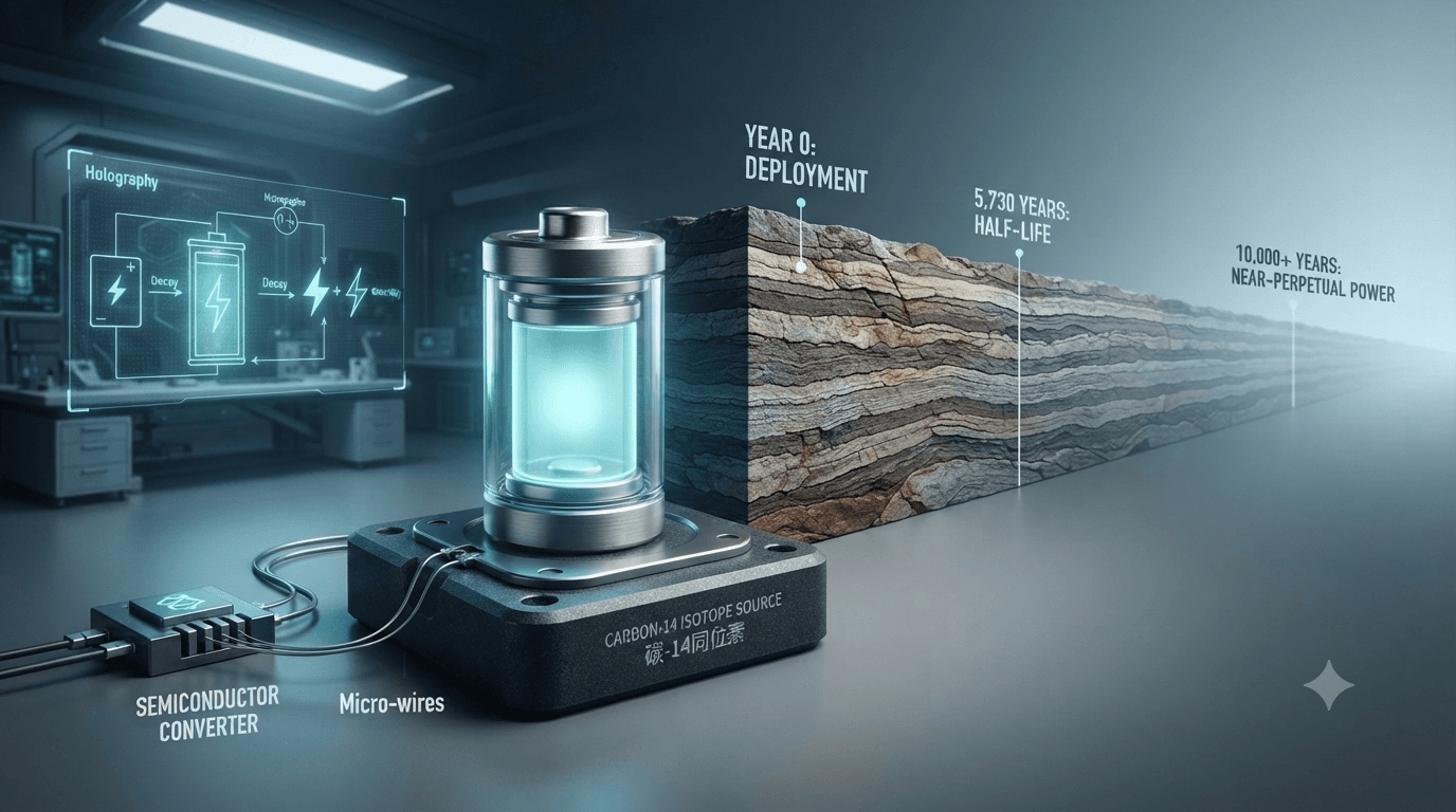 China presenta una batería nuclear capaz de alimentar dispositivos por milenios