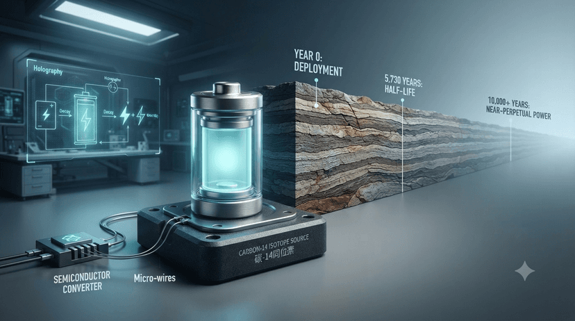 China presenta una batería nuclear capaz de alimentar dispositivos por milenios