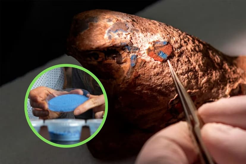 Científicos están recreando la receta perdida del azul egipcio. El pigmento sintético más antiguo que conocemos