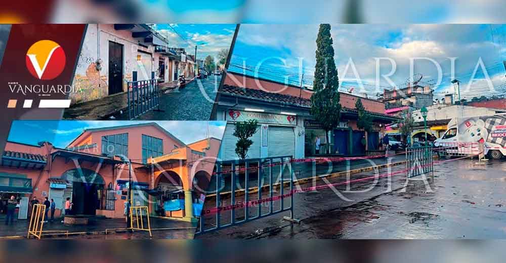 Desalojan a ambulantes del centro de Coatepec para instalar parquímetros