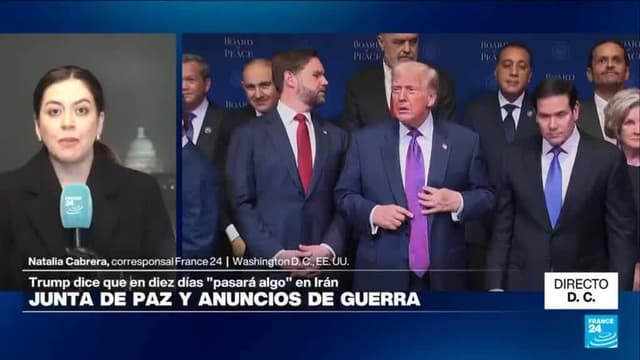 Directo D. C. y las advertencias de guerra a Irán en la primera reunión de la "Junta de Paz"