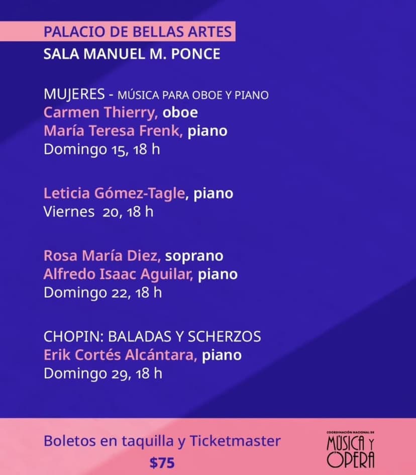 Disfruta a Chopin en el Palacio de Bellas Artes este marzo ¡por sólo 75 pesos!
