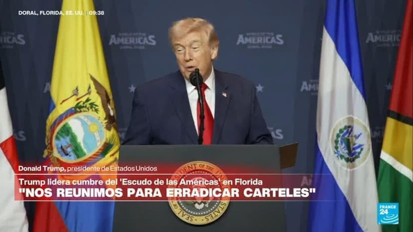 Donald Trump: "anunciamos una nueva coalición militar para erradicar carteles"