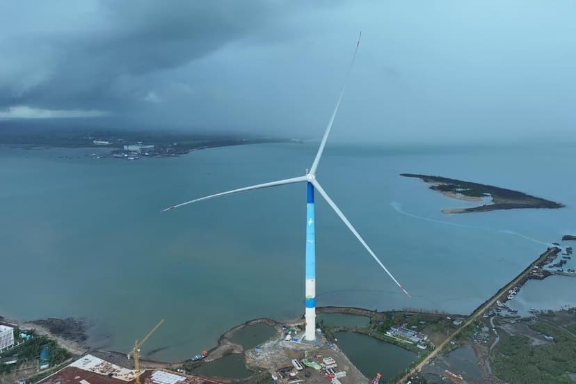 El día que China encendió la turbina eólica marína más grande del mundo. Hasta influyó en el clima