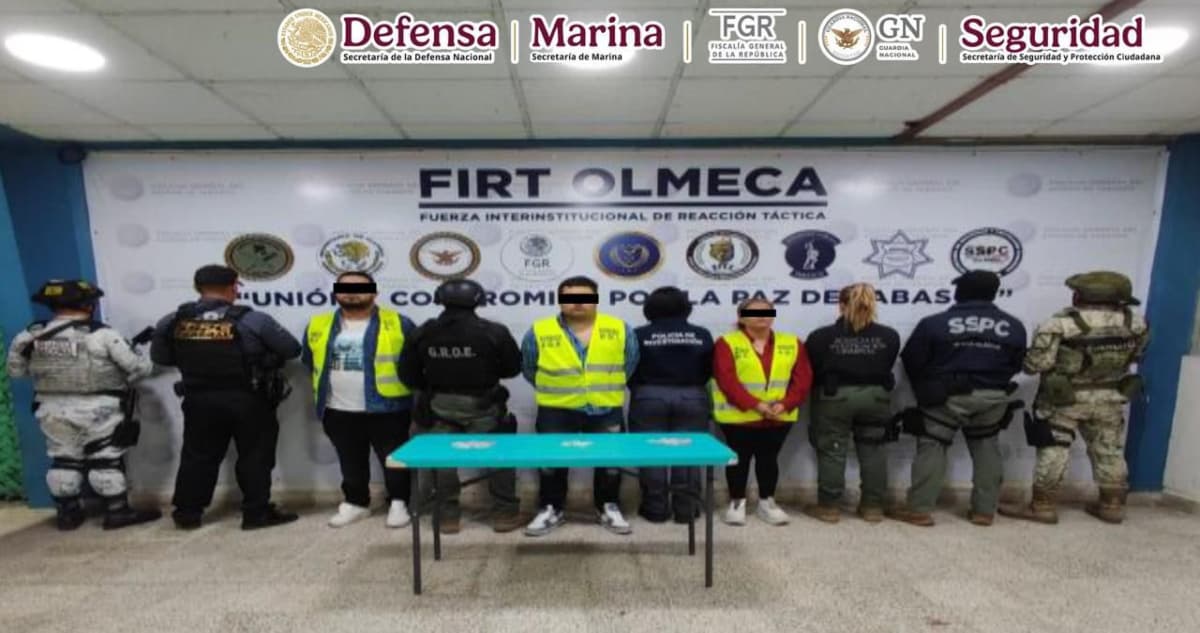 El “Luki”, líder criminal en Macuspana, Tabasco, es detenido junto a dos personas