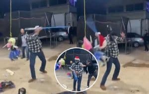 ¡Era una piñata, no ataque de los clones! Hombre se hace viral por sus habilidades Jedi en plena posada | VIDEO